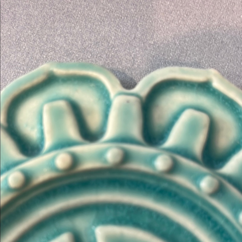 Urban Industrial “Peace” Art Tile  Aqua- Whistling Frog  Tile Co. - Picture 10 of 10